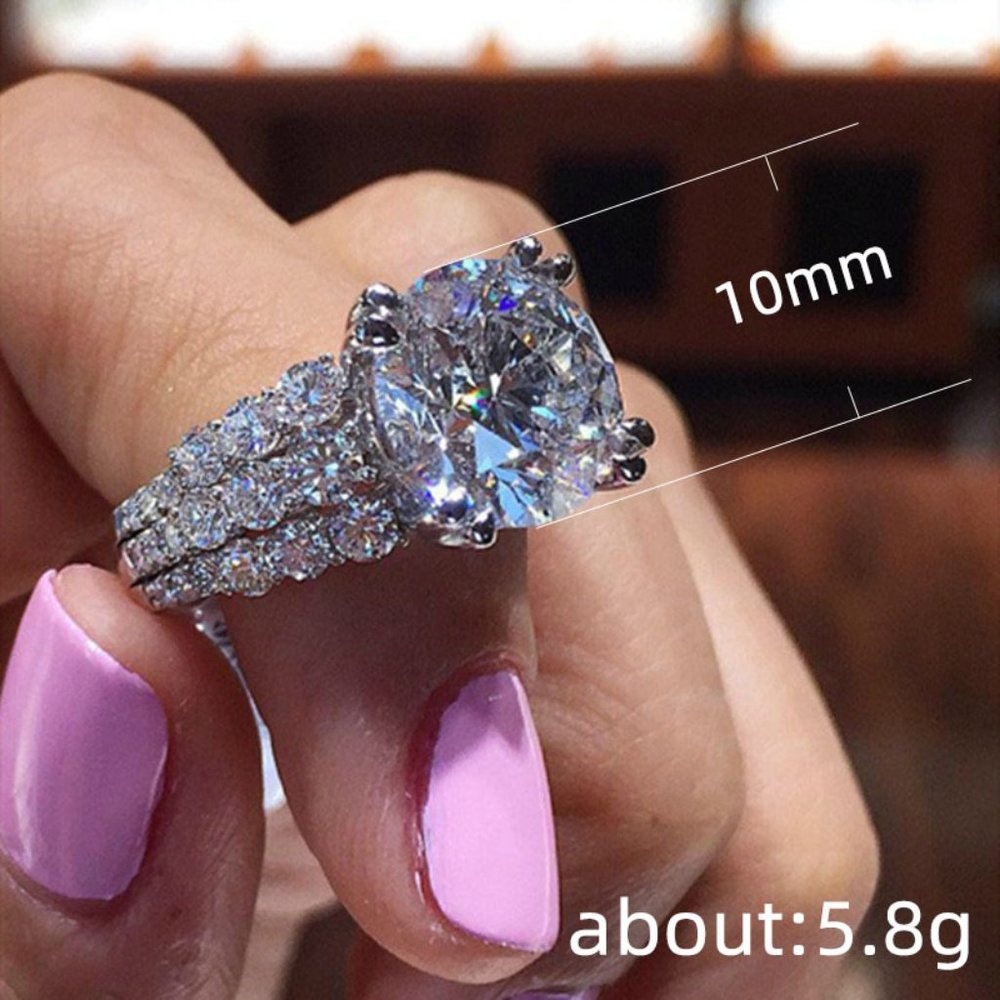 NEW 4CT Round Solitaire Diamond 925 Silver Ring - Picture 5 of 5